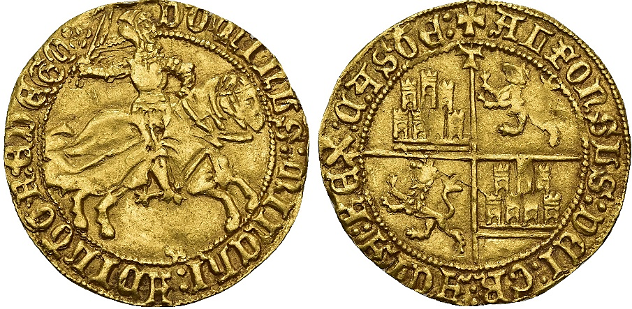 Tipo 1. Dobla Alfonsí ecuestre de oro - Imagen 27