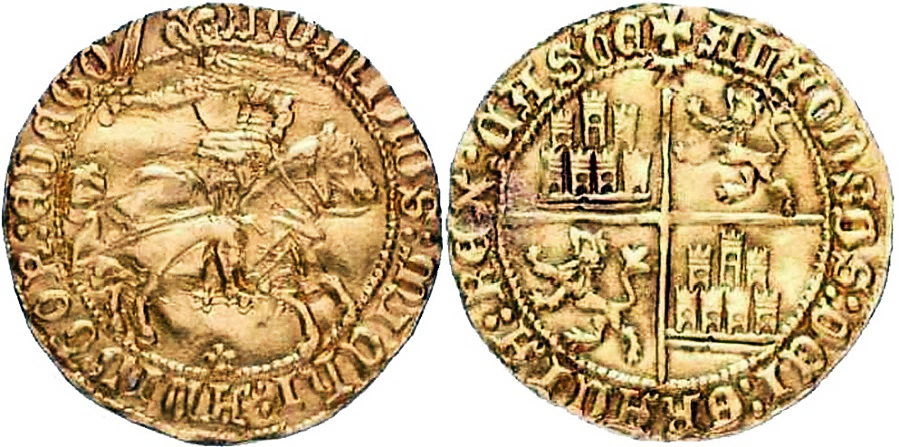 Tipo 1. Dobla Alfonsí ecuestre de oro - Imagen 28