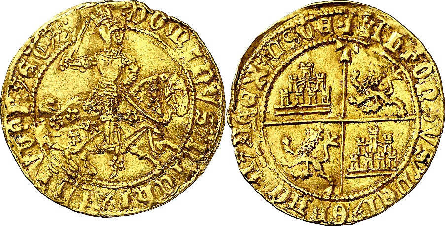 Tipo 1. Dobla Alfonsí ecuestre de oro - Imagen 34