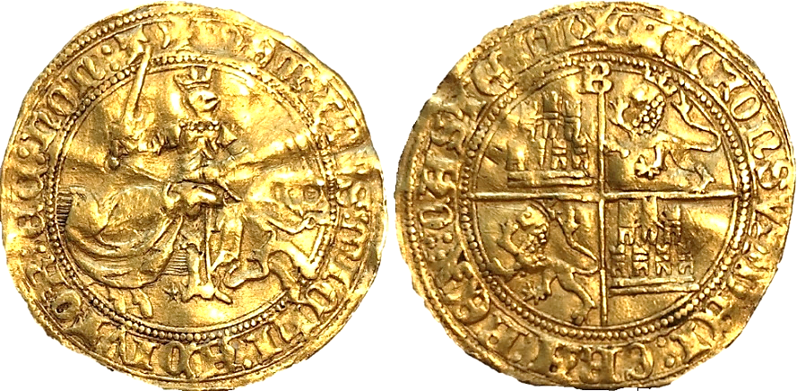 Tipo 1. Dobla Alfonsí ecuestre de oro - Imagen 4