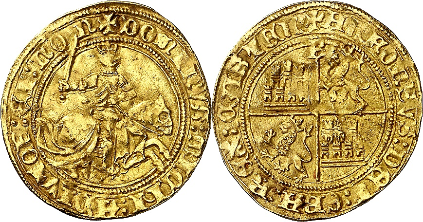 Tipo 1. Dobla Alfonsí ecuestre de oro - Imagen 6