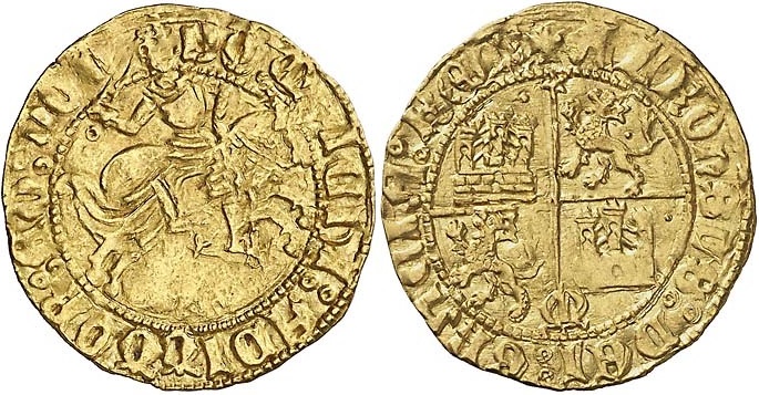 Tipo 1. Dobla Alfonsí ecuestre de oro - Imagen 9