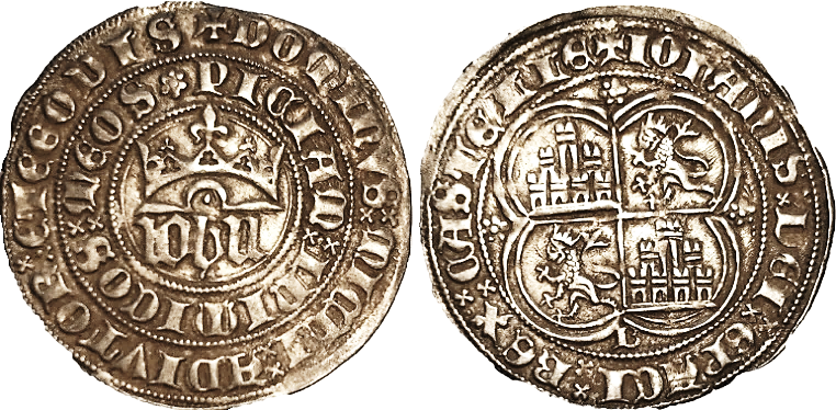 Tipo 1. Real de plata con nombre “Iohn” coronado - Imagen 1