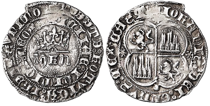 Tipo 1. Real de plata con nombre “Iohn” coronado - Imagen 48