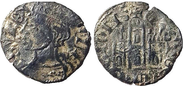 Tipo 2. Dinero Coronado de perfil y sin gráfilas, del Rey Alfonso de Castilla y León - Imagen 13