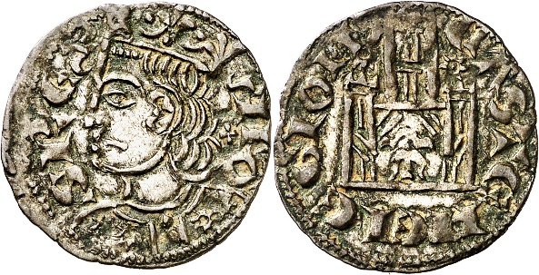 Tipo 2. Dinero Coronado de perfil y sin gráfilas, del Rey Alfonso de Castilla y León - Imagen 31