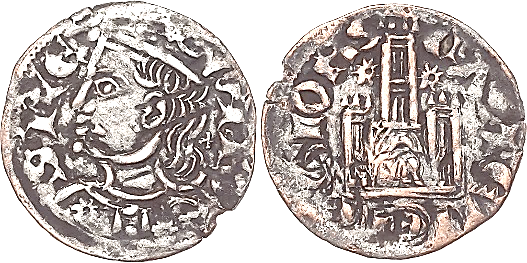 Tipo 2. Dinero Coronado de perfil y sin gráfilas, del Rey Alfonso de Castilla y León - Imagen 32