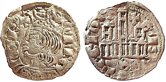 Tipo 2. Dinero Coronado de perfil y sin gráfilas, del Rey Alfonso de Castilla y León - Imagen 34