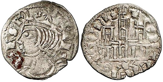 Tipo 2. Dinero Coronado de perfil y sin gráfilas, del Rey Alfonso de Castilla y León - Imagen 45