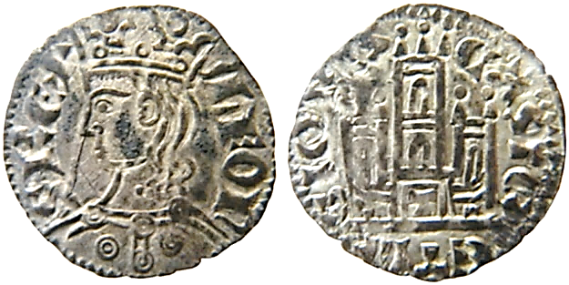 Tipo 2. Dinero Coronado de perfil y sin gráfilas, del Rey Alfonso de Castilla y León - Imagen 49