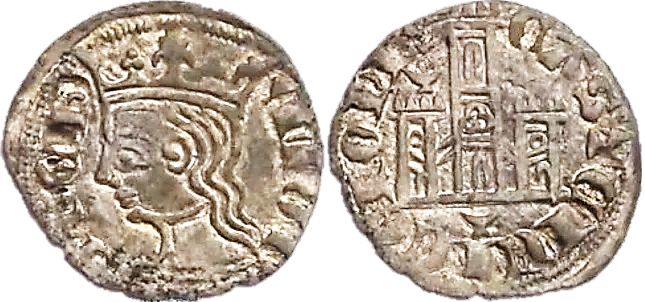 Tipo 2. Dinero Coronado de perfil y sin gráfilas, del Rey Alfonso de Castilla y León - Imagen 63