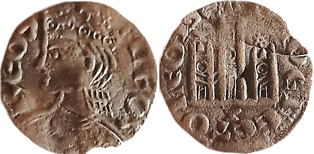 Tipo 2. Dinero Coronado de perfil y sin gráfilas, del Rey Alfonso de Castilla y León - Imagen 66