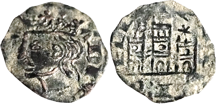 Tipo 2. Dinero Coronado de perfil y sin gráfilas, del Rey Alfonso de Castilla y León - Imagen 80