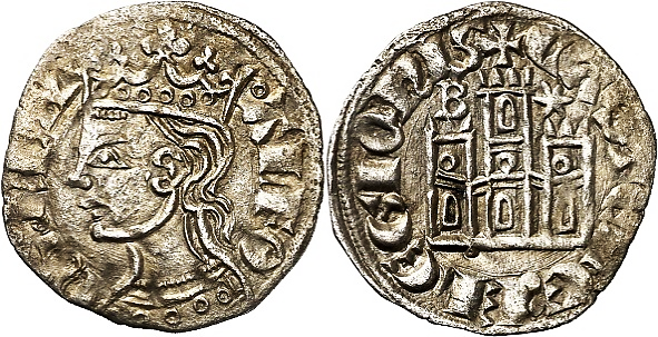 Tipo 2. Dinero Coronado de perfil y sin gráfilas, del Rey Alfonso de Castilla y León - Imagen 9