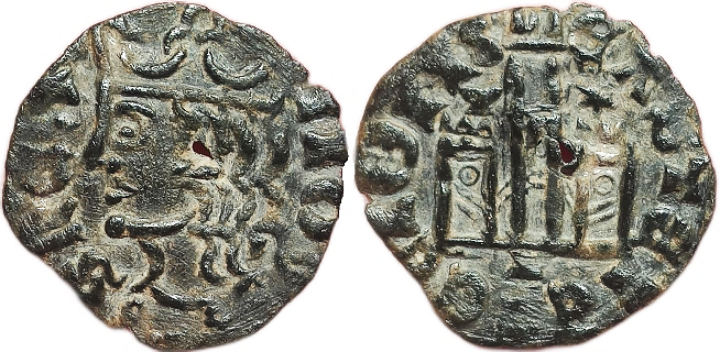 Tipo 2. Dinero Coronado de perfil y sin gráfilas, del Rey Alfonso de Castilla y León - Imagen 93