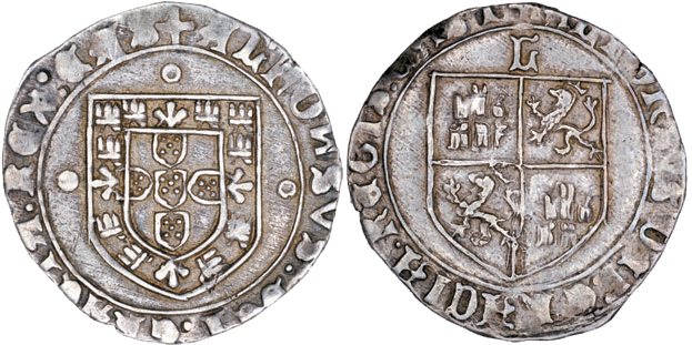 Tipo 4: Real Grueso de Plata con Escudos de Portugal y Castilla - Imagen 14