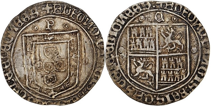 Tipo 4: Real Grueso de Plata con Escudos de Portugal y Castilla - Imagen 17