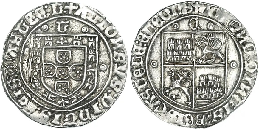 Tipo 4: Real Grueso de Plata con Escudos de Portugal y Castilla - Imagen 25