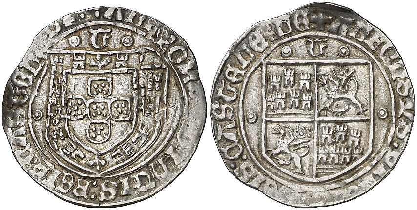 Tipo 4: Real Grueso de Plata con Escudos de Portugal y Castilla - Imagen 27