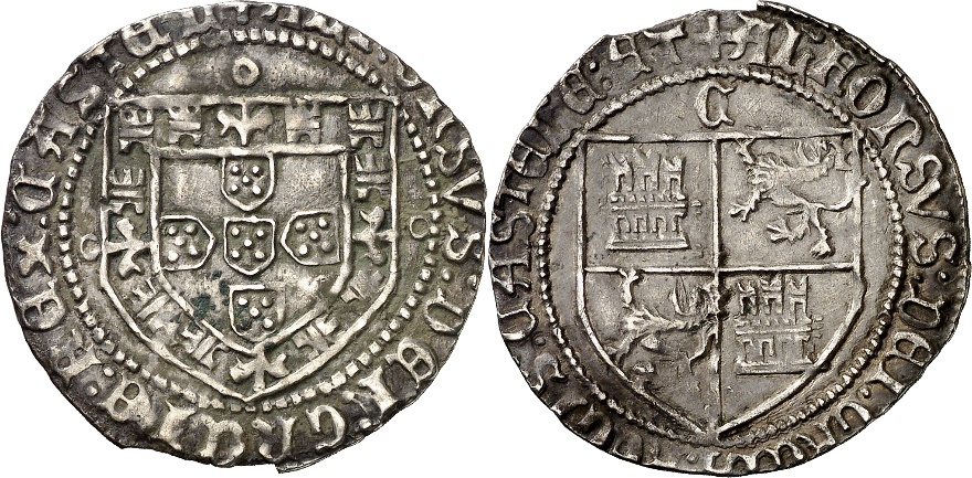 Tipo 4: Real Grueso de Plata con Escudos de Portugal y Castilla - Imagen 4