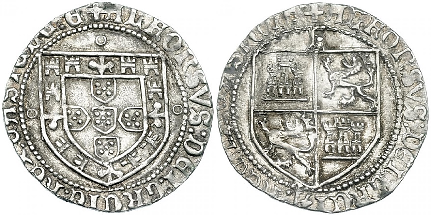 Tipo 4: Real Grueso de Plata con Escudos de Portugal y Castilla - Imagen 9