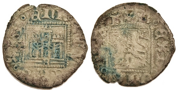 Tipo 31. Dinero Novén con castillo y león, con orla cuadrada - Imagen 10