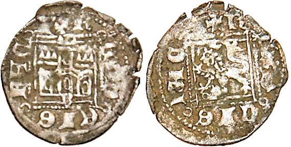 Tipo 31. Dinero Novén con castillo y león, con orla cuadrada - Imagen 14