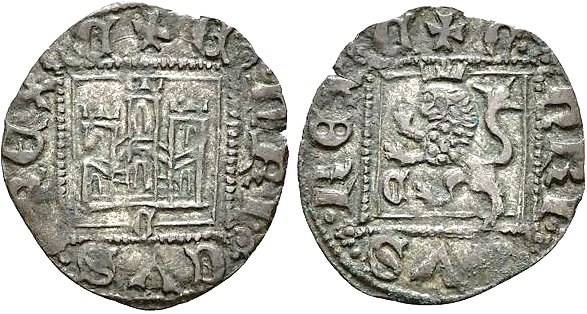 Tipo 31. Dinero Novén con castillo y león, con orla cuadrada - Imagen 22