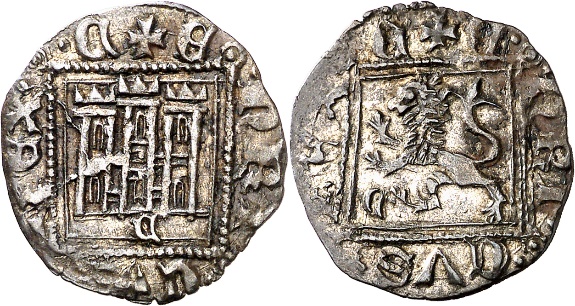 Tipo 31. Dinero Novén con castillo y león, con orla cuadrada - Imagen 23