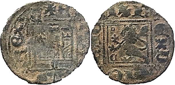 Tipo 31. Dinero Novén con castillo y león, con orla cuadrada - Imagen 28