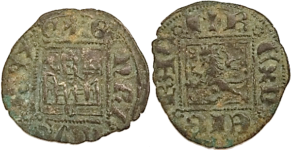 Tipo 31. Dinero Novén con castillo y león, con orla cuadrada - Imagen 29