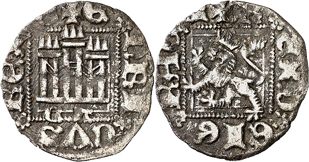 Tipo 31. Dinero Novén con castillo y león, con orla cuadrada - Imagen 31