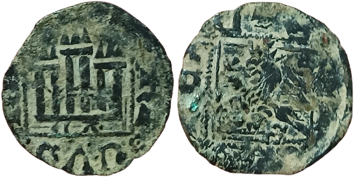 Tipo 31. Dinero Novén con castillo y león, con orla cuadrada - Imagen 32