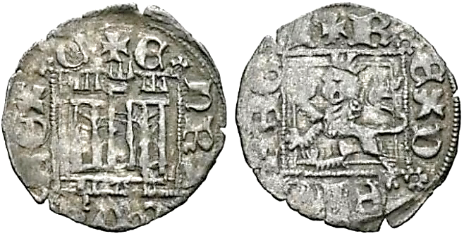 Tipo 31. Dinero Novén con castillo y león, con orla cuadrada - Imagen 34