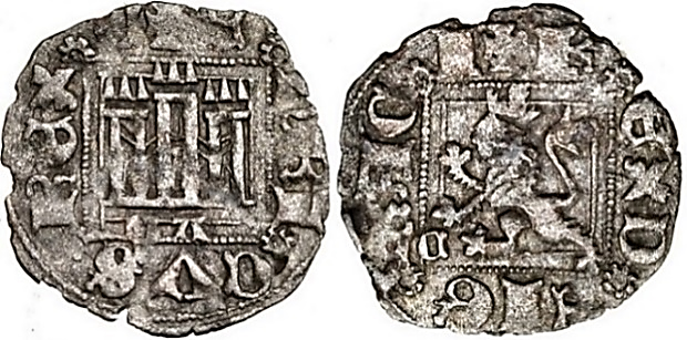 Tipo 31. Dinero Novén con castillo y león, con orla cuadrada - Imagen 38