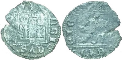 Tipo 31. Dinero Novén con castillo y león, con orla cuadrada - Imagen 4