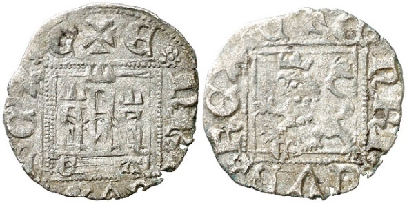 Tipo 31. Dinero Novén con castillo y león, con orla cuadrada - Imagen 41