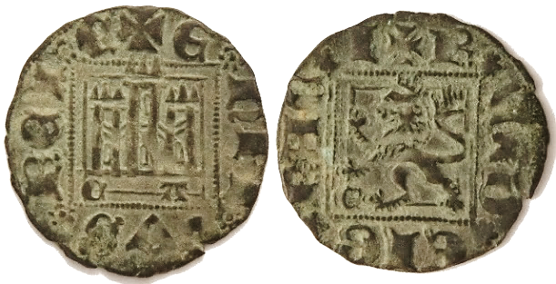 Tipo 31. Dinero Novén con castillo y león, con orla cuadrada - Imagen 43