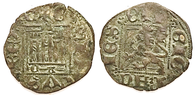 Tipo 31. Dinero Novén con castillo y león, con orla cuadrada - Imagen 46