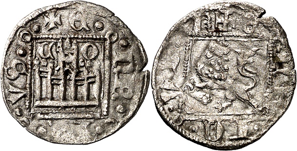 Tipo 31. Dinero Novén con castillo y león, con orla cuadrada - Imagen 53