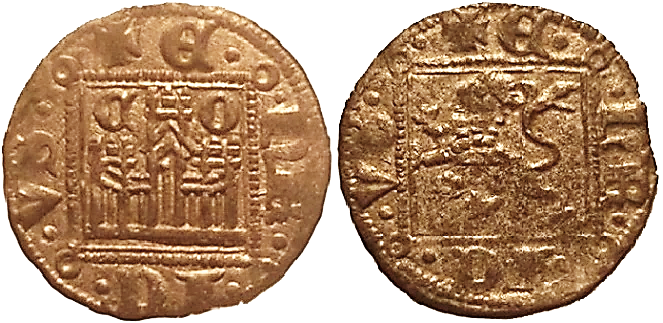 Tipo 31. Dinero Novén con castillo y león, con orla cuadrada - Imagen 55