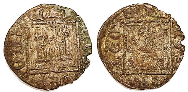 Tipo 31. Dinero Novén con castillo y león, con orla cuadrada - Imagen 56