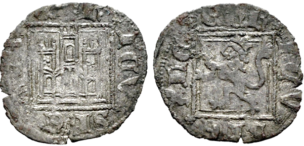 Tipo 31. Dinero Novén con castillo y león, con orla cuadrada - Imagen 63