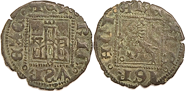 Tipo 31. Dinero Novén con castillo y león, con orla cuadrada - Imagen 7