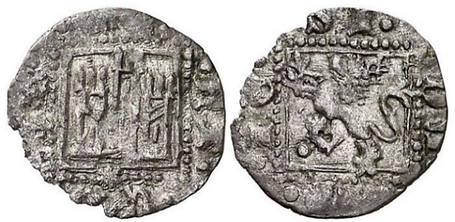 Tipo 31. Dinero Novén con castillo y león, con orla cuadrada - Imagen 77