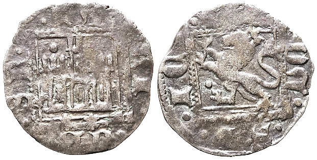 Tipo 31. Dinero Novén con castillo y león, con orla cuadrada - Imagen 92