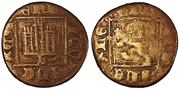 Tipo 31. Dinero Novén con castillo y león, con orla cuadrada - Imagen 97