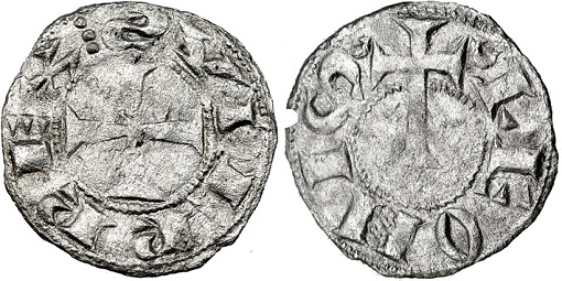 Tipo 55. Dinero de la Cruz de la Victoria simplificada, con lema “Svper Rex” - Imagen 14