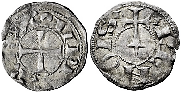 Tipo 55. Dinero de la Cruz de la Victoria simplificada, con lema “Svper Rex” - Imagen 15