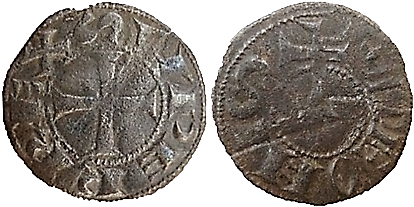 Tipo 55. Dinero de la Cruz de la Victoria simplificada, con lema “Svper Rex” - Imagen 2